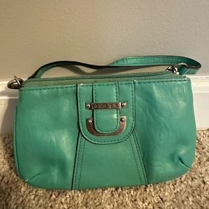 Teal Guess clutch